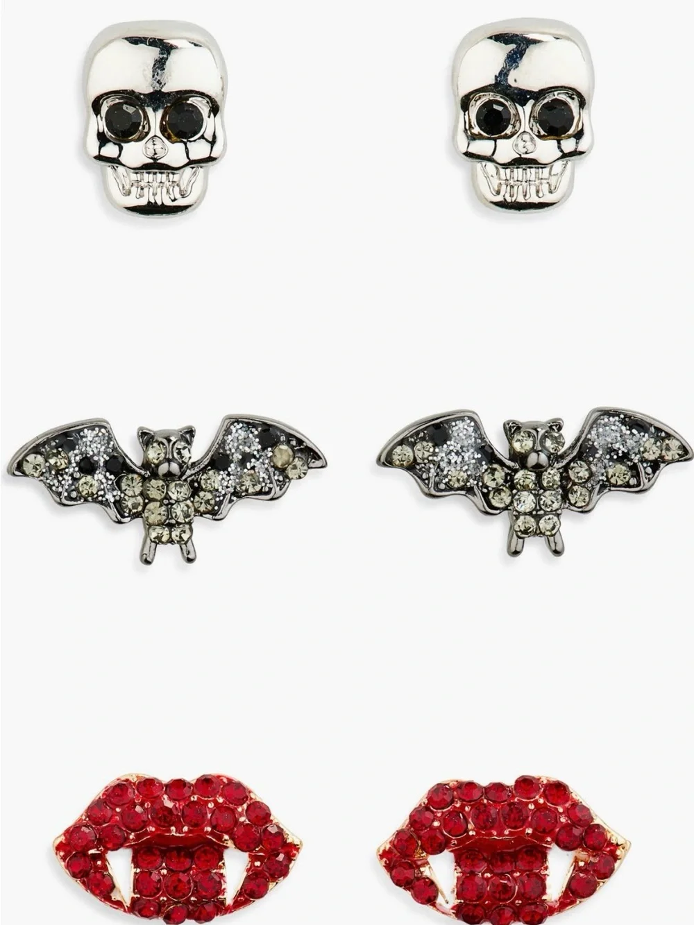 BaubleBar NEW Set of 3 Halloween Stud earrings $50 MSRP